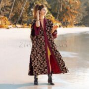 Misty Enchantment Long Velvet Kimono Duster Coat - One Plus Size Luxury for Special Events