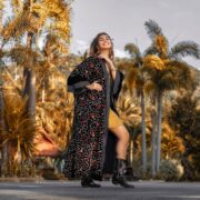 Misty Enchantment Long Velvet Kimono Duster Coat - One Plus Size Luxury for Special Events - Image 2