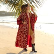 Misty Enchantment Long Velvet Kimono Duster Coat - One Plus Size Luxury for Special Events - Image 2