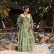Handmade Crochet Cotton Maxi Kaftan – Boho Resort Dress | Zora