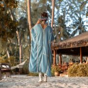 Handmade Embroidered Cotton Maxi Kaftan Dress – Beach Resort Gown | Romantic - Image 2