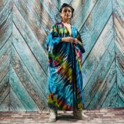 Handmade Tie-Dye Cotton Kimono Duster – Boho Festival Maxi Cardigan | Cypress