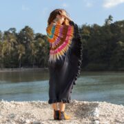 Tie-Dye Kaftan Dress Plus Size – Sunflair Spirit Boho Tunic | Cleo - Image 3