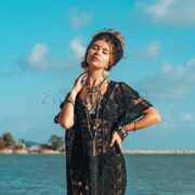 Myko Cotton Hand Crochet Kaftan Tunic Dress Pullover Beach Coverup Festival Summer Dress Handmade - Image 4