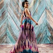 Handmade Tie-Dye Cotton Overalls Dress – Boho Pinafore Apron | Binsa - Image 5