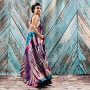 Handmade Tie-Dye Cotton Overalls Dress – Boho Pinafore Apron | Binsa - Image 7