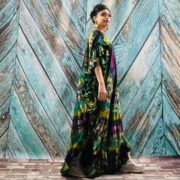 Hand Tie-Dye Cotton Maxi Kaftan Dress – Boho Festival Style | Ema - Image 8