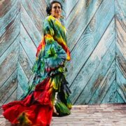 Tie-Dye Raw Cotton Kimono Duster – Ruffled Boho Festival Cardigan | Bali - Image 7