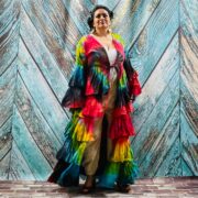 Tie-Dye Raw Cotton Kimono Duster – Boho Ruffle Festival Cardigan | Bali - Image 4