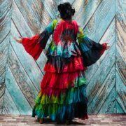 Tie-Dye Raw Cotton Kimono Duster – Boho Ruffle Festival Cardigan | Bali - Image 5