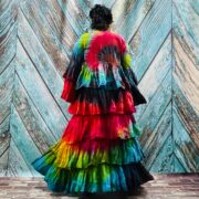 Tie-Dye Raw Cotton Kimono Duster – Boho Ruffle Festival Cardigan | Bali - Image 8