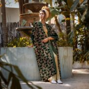 Misty Enchantment Long Velvet Kimono Duster Coat - One Plus Size Luxury for Special Events