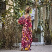 Handcrafted Tie-Dye Rayon Kaftan – Boho Chic Plus Size Dress | Grace - Image 2