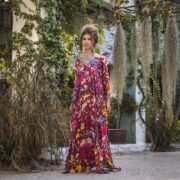 Handcrafted Tie-Dye Rayon Kaftan – Boho Chic Plus Size Dress | Grace