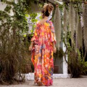 Hand Tie-Dye Rayon Kaftan – Boho Maxi Dress, Festival Gown | Grace - Image 2
