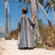 Reversible Quilted Kimono – Boho Vintage Cotton Duster, Plus Size | Sakura - Image 3