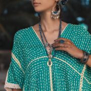 Aleena Crochet Stitch Maxi Dress  Handmade Kaftan Caftan Abaya Gown One Size One Plus Size Resort Vacation Holiday Beach Wear Cotton - Image 5