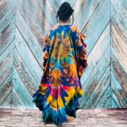 Hand Tie-Dye Maxi Kaftan Dress – Jersey Cotton Boho Festival Gown | Ema - Image 3