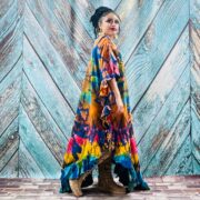 Hand Tie-Dye Maxi Kaftan Dress – Jersey Cotton Boho Festival Gown | Ema - Image 6