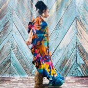 Hand Tie-Dye Maxi Kaftan Dress – Jersey Cotton Boho Festival Gown | Ema - Image 8
