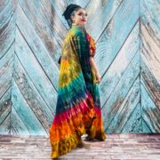 Tie-Dye Maxi Kaftan – Handmade Boho Festival Dress, Plus Size Cotton Cover-Up | Ema - Image 9