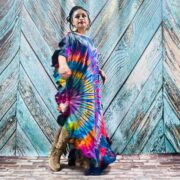 Hand Tie-Dye Maxi Kaftan Dress – Jersey Cotton Boho Festival Gown | Ema - Image 6