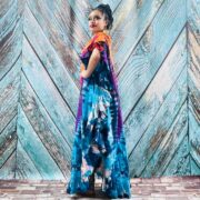 Hand Tie-Dye Maxi Kaftan Dress – Jersey Cotton Boho Festival Gown | Ema - Image 7