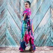 Bohemian Tie-Dye Maxi Dress – Handmade Cotton Kaftan, Plus Size Festival Gown | Ema - Image 4