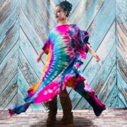 Bohemian Tie-Dye Maxi Dress – Handmade Cotton Kaftan, Plus Size Festival Gown | Ema - Image 8