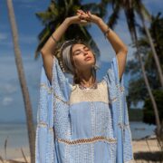 Handmade Crochet Cotton Maxi Kaftan – Boho Beach Cover-Up | Zora - Image 4