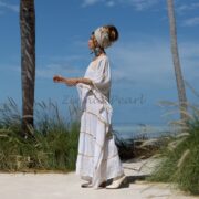 Handmade Crochet Cotton Maxi Kaftan – Boho Beach Cover-Up | Zora - Image 2