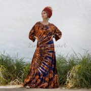 Plus Size Hand Tie-Dye Cotton Maxi Dress – Boho Kimono Duster Cardigan | Colette