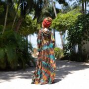 Hand Tie-Dye Long Hoodie Duster – Boho Festival Dress, One Size Plus | Dream - Image 2