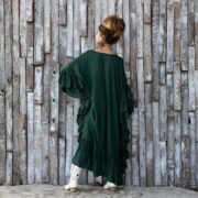 Boho Ruffle Kaftan Dress Plus Size: Woodland Muse Maxi Abaya - Wild Heart - Image 3
