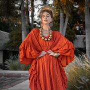 Plus Size Bohemian Wild Heart Maxi Dress: Festival & Beach Kaftan, Special Occasions | Zinnia Pearl - Image 4