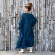 Ruffle Trimmed Viscose Kaftan Dress – Boho Beach Abaya, Plus Size | Wild Heart - Image 3