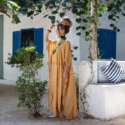 Rayon Kaftan Maxi Dress – Boho Beach Coverup, One Size Plus | Rosa - Image 2