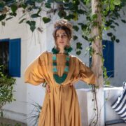 Rayon Kaftan Maxi Dress – Boho Beach Coverup, One Size Plus | Rosa - Image 4