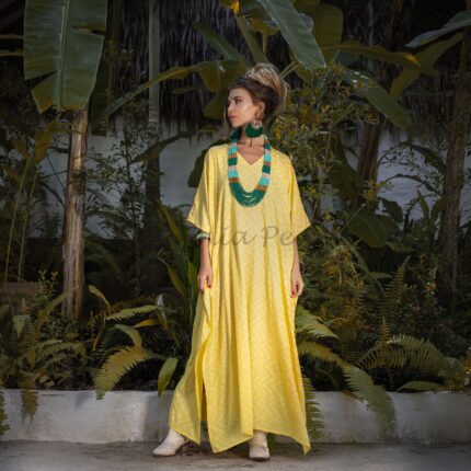 Rayon Kaftan Maxi Dress: Boho Abaya Gown, Festival Beach Coverup - Grace