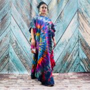 Hand Tie-Dye Maxi Kaftan Dress – Jersey Cotton Boho Festival Gown | Ema - Image 2