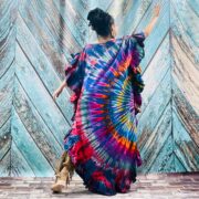 Hand Tie-Dye Maxi Kaftan Dress – Jersey Cotton Boho Festival Gown | Ema - Image 5