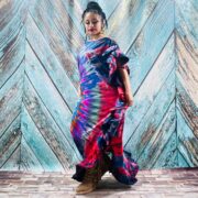 Hand Tie-Dye Maxi Kaftan Dress – Jersey Cotton Boho Festival Gown | Ema - Image 8
