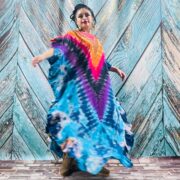 Hand Tie-Dye Maxi Kaftan Dress – Jersey Cotton Boho Festival Gown | Ema - Image 3
