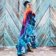 Hand Tie-Dye Maxi Kaftan Dress – Jersey Cotton Boho Festival Gown | Ema - Image 5