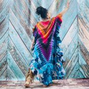Hand Tie-Dye Maxi Kaftan Dress – Jersey Cotton Boho Festival Gown | Ema - Image 8