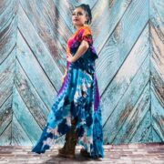 Hand Tie-Dye Maxi Kaftan Dress – Jersey Cotton Boho Festival Gown | Ema - Image 10