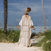 Handmade Crochet Cotton Maxi Kaftan – Boho Beach Cover-Up | Zora - Image 3