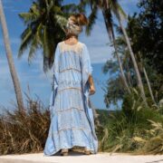 Handmade Crochet Cotton Maxi Kaftan – Boho Beach Cover-Up | Zora - Image 3