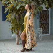 Misty Enchantment Long Velvet Kimono Duster Coat - One Plus Size Luxury for Special Events - Image 2