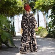 Plus Size Hand Tie-Dye Cotton Maxi Dress – Boho Kimono Duster Cardigan | Colette - Image 3
